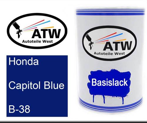 Honda, Capitol Blue, B-38: 500ml Lackdose, von ATW Autoteile West.